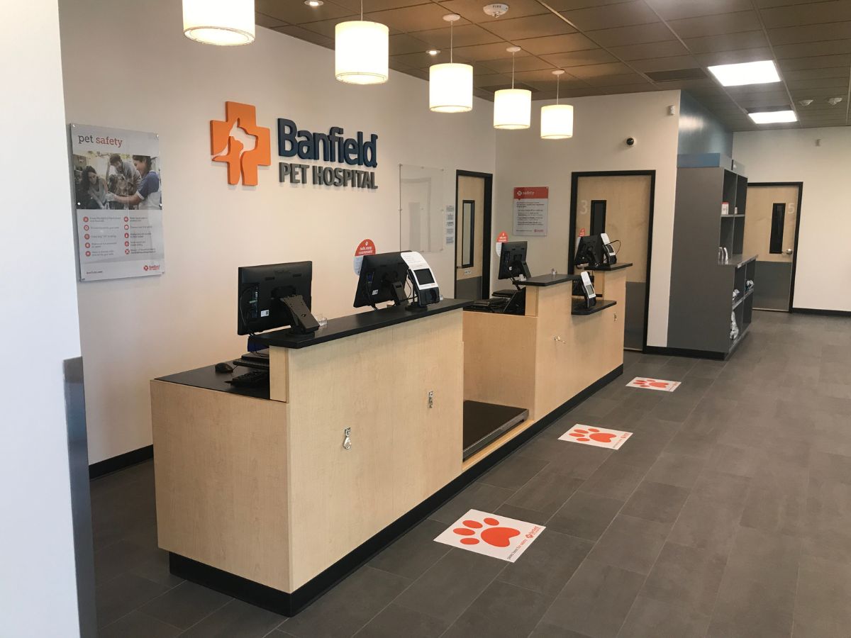The Banfield Whittier West hospital front lobby