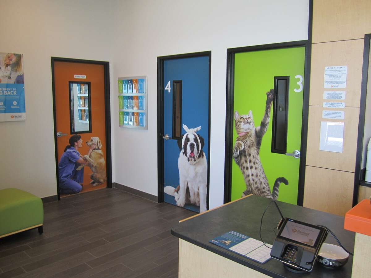 The Hutto Banfield hospital exam room doors