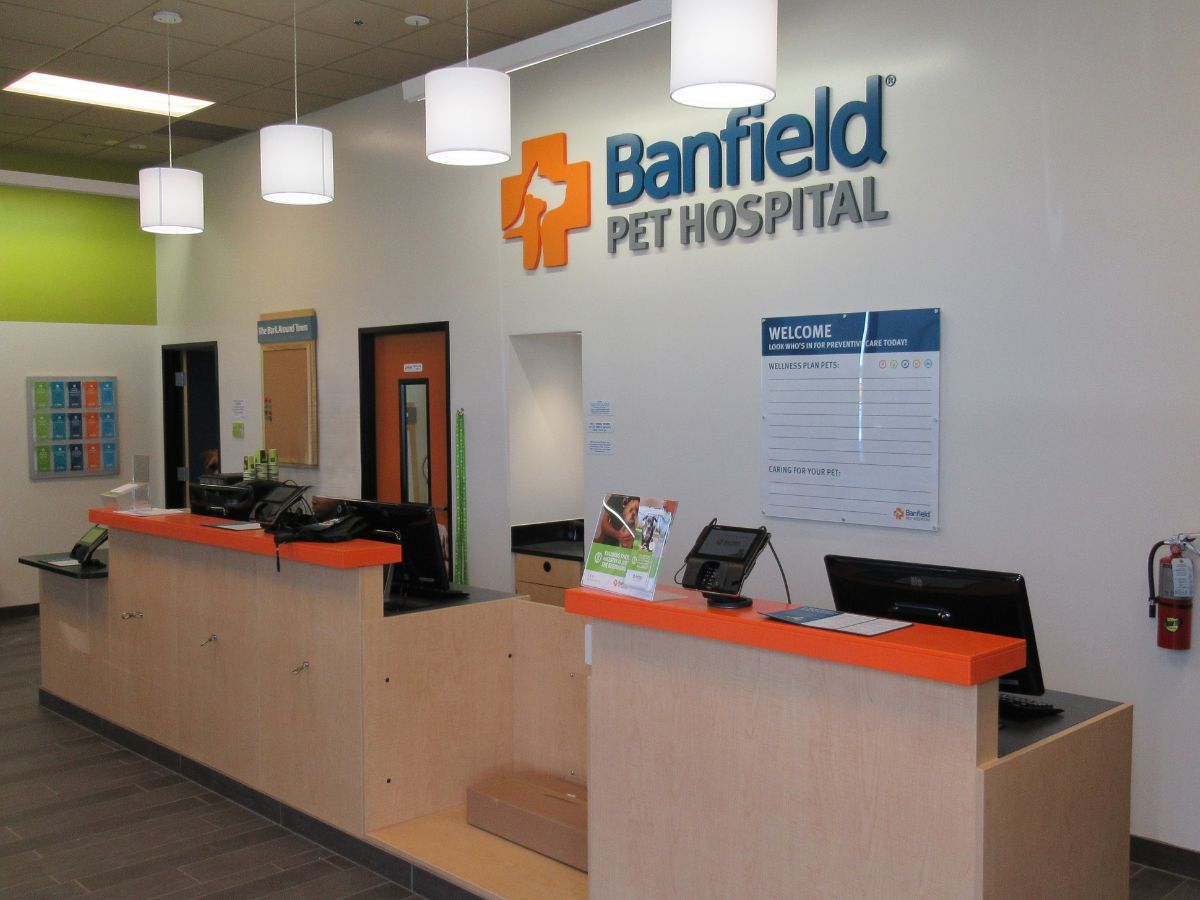 The Banfield - Springwoods Village front desk and check-in area