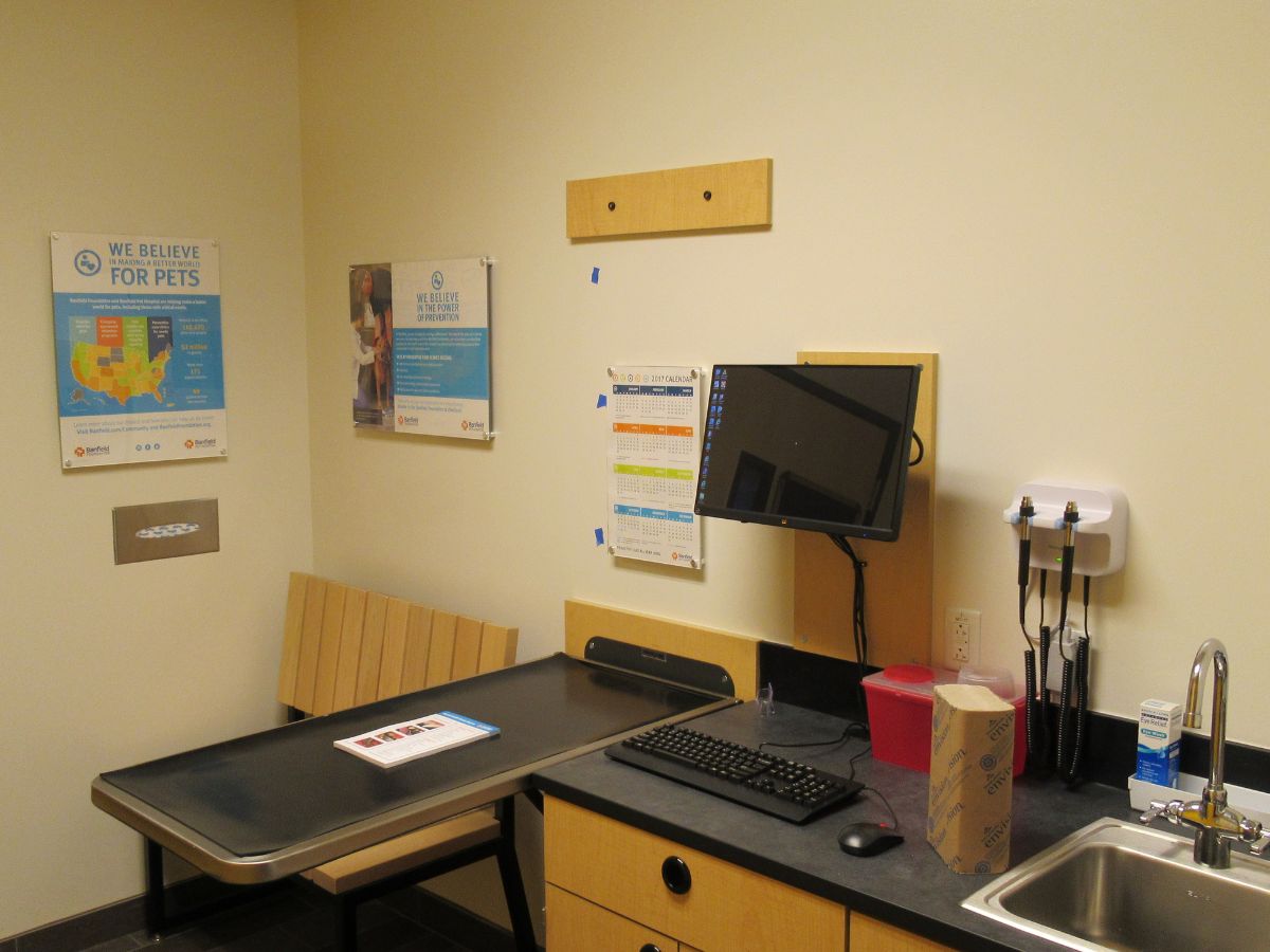 An alternate view of the Banfield - Springwoods Village exam room