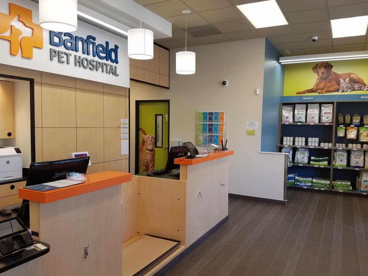 A view of the Banfield - Concord front desk and check-in area