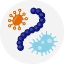 Illustrated icon of parasites 