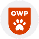 Orange OWP shield on a grey background