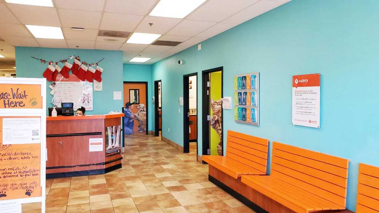 The lobby of the Banfield Pet Hospital